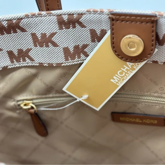 Michael Kors Vincent Large Logo Jacquard Tote Bag with Card Case NWT - Picture 13 of 15